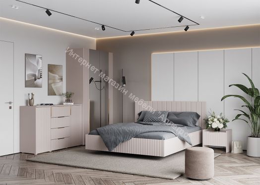 Комод 2-ств. с 4 ящиками "Тефия" Тефия/Софт Сантьяго