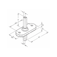 Оконная ручка Extreza Hi-Tech Pivot 132 HW схема