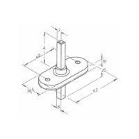 Оконная ручка Extreza Pivot 132 HW схема