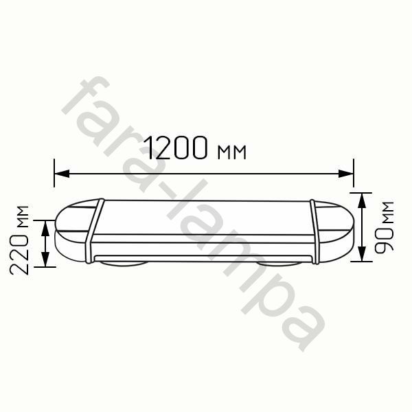 Проблесковая балка-панель оранжевого цвета