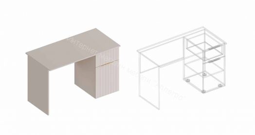 Стол письменный "Тефия" (правое исполнение)