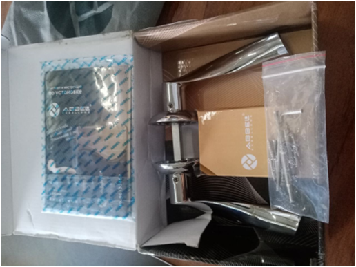 Ручки для двери комплект ABBEL exzllenz E123PC (полированный хром)