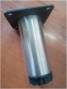Ножка для мебели цилиндрическая (метал) регулируемая 40*100 мм -120 мм