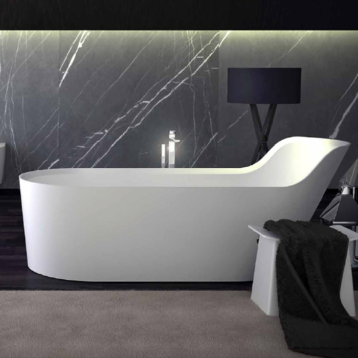 Изображение Отдельностоящая ассиметричная ванна Knief Pearl со сливом 182х81х70 см