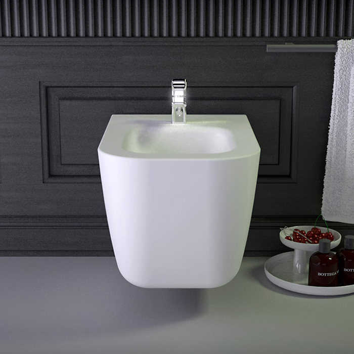 Изображение Напольное биде Knief Glam с 1 отверстием под смеситель58х39х37 см