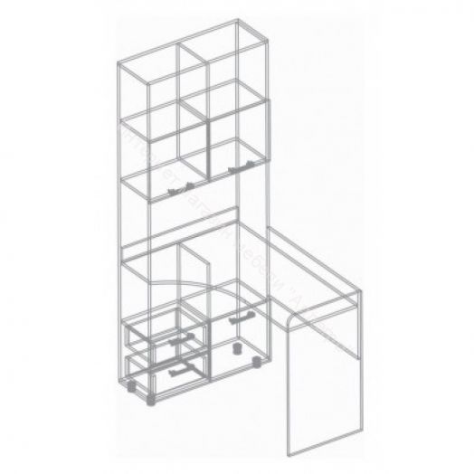 Стол компьютерный "Умка" (левое исполнение) Пикар