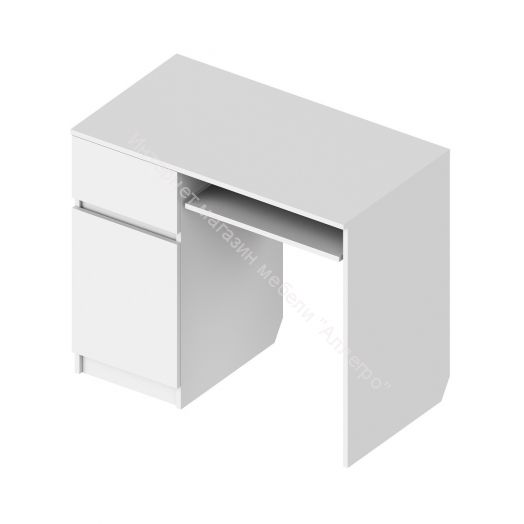 Компьютерный стол "СК-7" Велес (левый) Белый лофт