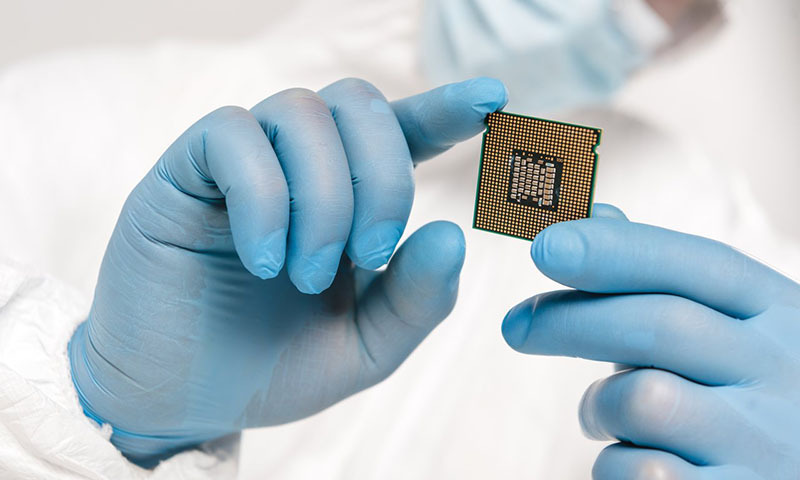 Перчатки "ZKS" нитриловые "Spectrum II" голубые (вес штуки М - 3,0 г) 100 пар