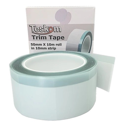 Лента маскировки профиля TESKOM TRIM Tape (подъемный скотч) 50 мм*10 м перфорированная