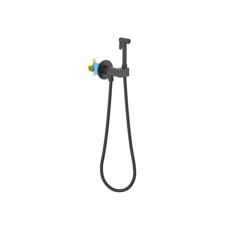 Комплект для гигиенического душа встроенный AQUATEK, матовый черный AQ1024MB ОБЕРОН