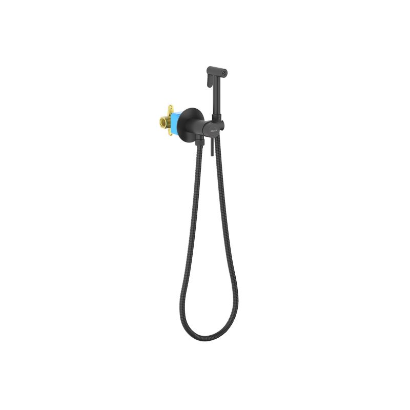Комплект для гигиенического душа встроенный AQUATEK, матовый черный AQ1021MB ЕВРОПА