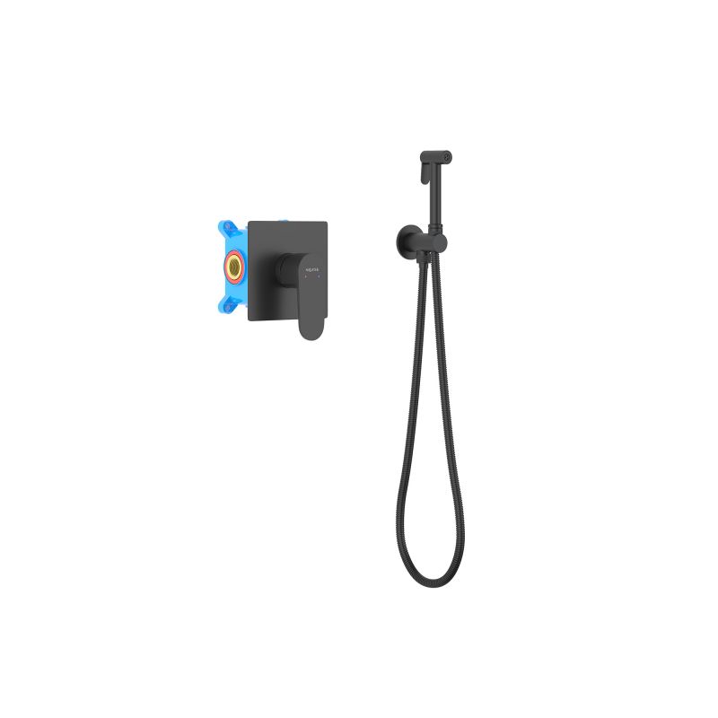 Набор с гигиеническим душем AQUATEK, матовый черный AQ1219MB ОБЕРОН