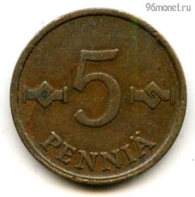 Финляндия 5 пенни 1963