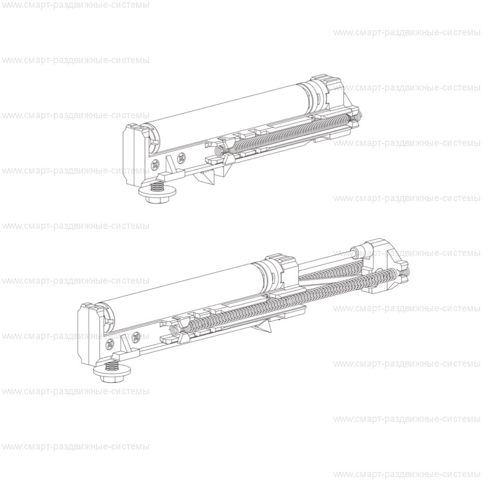 Доводчик Rolapp Herkules для пеналов Rolapp для дверей до 80 кг