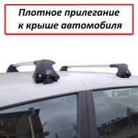Багажник на крышу Lada Niva Travel / Chevrolet Niva (без рейлингов), ED Tana, с замком, серебристые крыловидные дуги