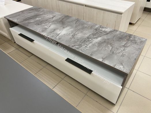 Тумба ТВ "Моника" 1200  Белый Лофт/Айрон Рок