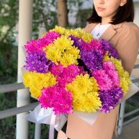 Букет яркие хризантемки  (от 9 шт)