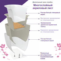 Черная ванна Frank F6123 схема 6