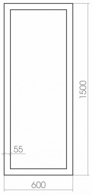 Зеркало Azario Монреаль 600х1500 напольное, Венге (ФР-00001409)