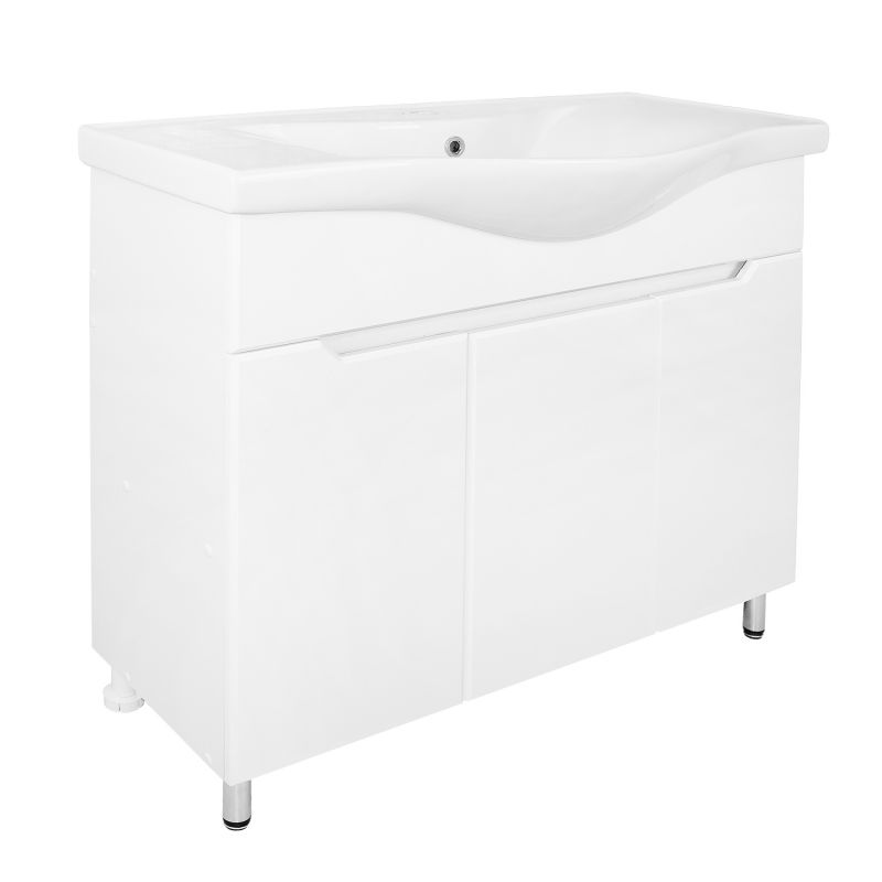 Тумба с умывальником Loranto Палермо 90 напольная, с раковиной Basic 90 (CS00093229)