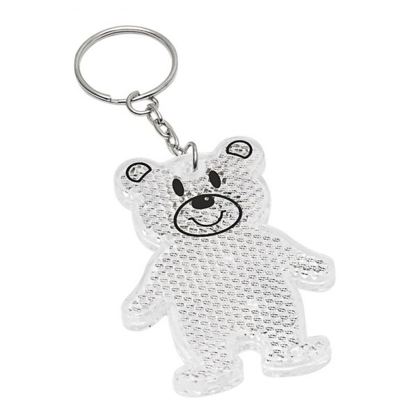 Брелок светоотражатель Teddy белый