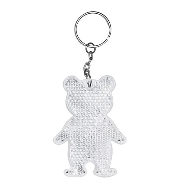 Брелок светоотражатель Teddy белый