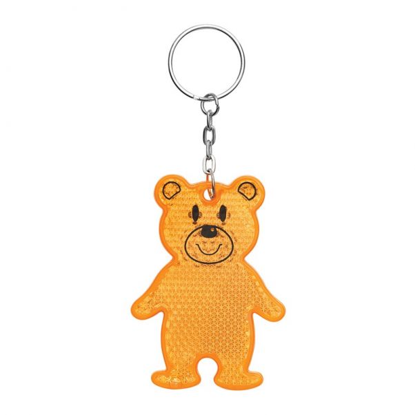 Брелок светоотражатель Teddy оранжевый