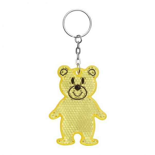 Брелок светоотражатель Teddy желтый