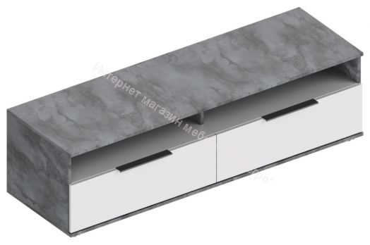 Тумба ТВ "Моника" 1600  Белый Лофт/Айрон Рок