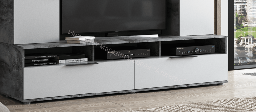 Тумба ТВ "Моника" 2000  Белый Лофт/Айрон Рок