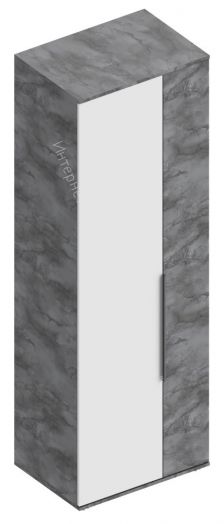 Шкаф 2-ств c полками "Моника" Белый Лофт/Айрон Рок