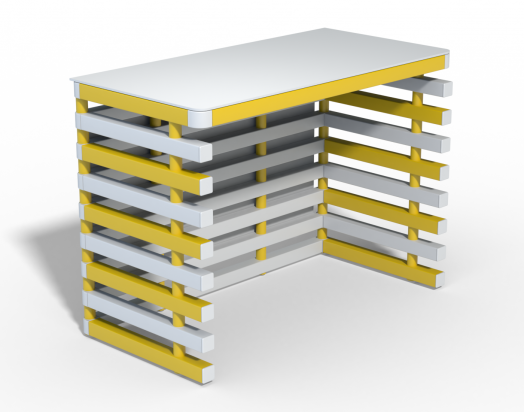 Стол тренера пластиковый в бассейн 1200х600х800 мм