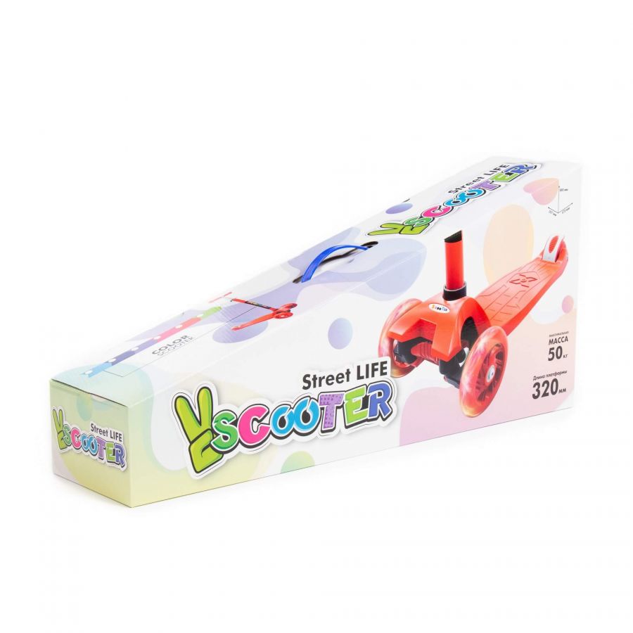 0072 Детский самокат (синий) (в коробке)