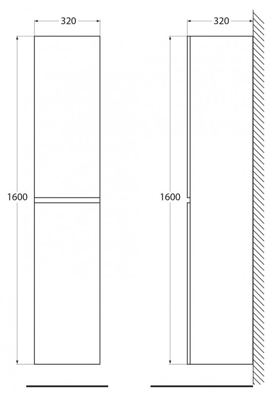 Шкаф подвесной BelBagno ALBANO-1600-2A-SC-P схема 8