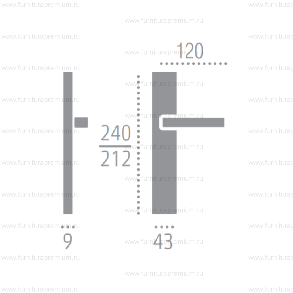 Ручка на планке Extreza Erica 119 CYL PL13