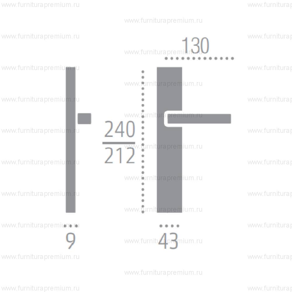 Ручка на планке Extreza Gira 108 PL13