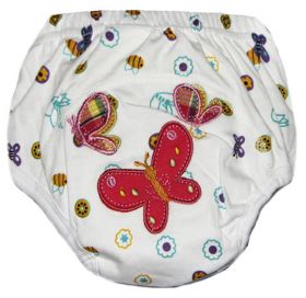 Трусики с вкладышем "БАБОЧКИ"  для приучения к горшку 7- 12 кг