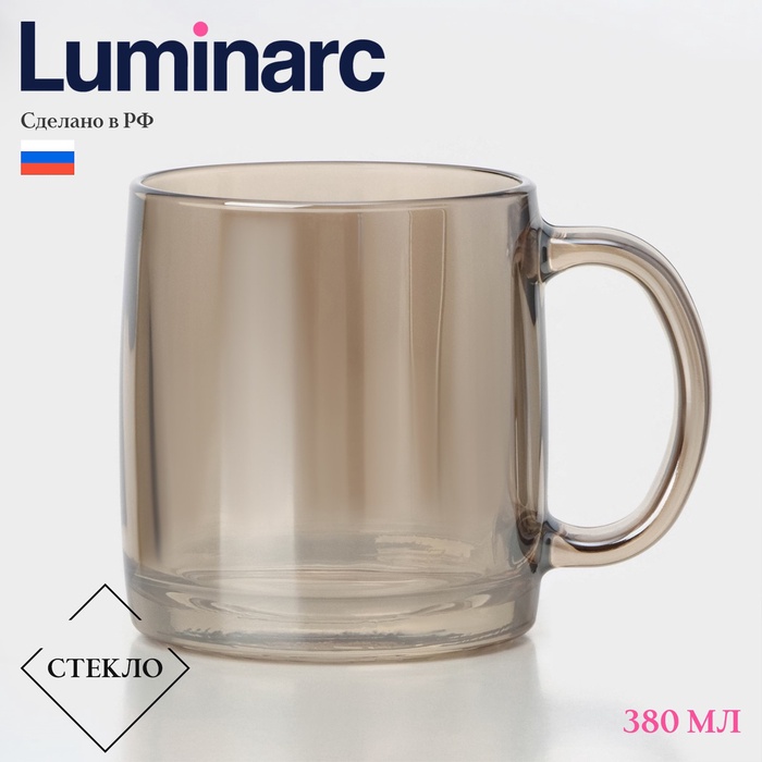 Кружка Luminarc «Золотой мёд», 380 мл, стекло