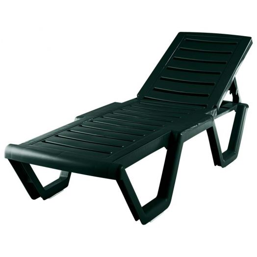Y045 Шезлонг Атлант (1860х630х320мм) Тёмно-зелёный (оптом от 20 шт.)