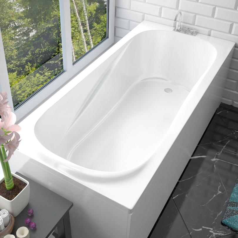 Изображение Прямоугольная ванна из литьевого мрамора Эстет Альфа 170x70 см ФР-00006565