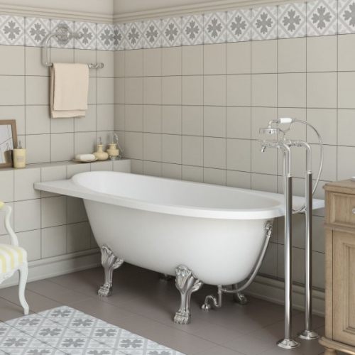 Изображение Классическая левая мраморная ванна на ножках Эстет Венеция 170x80 см ФР-00001848