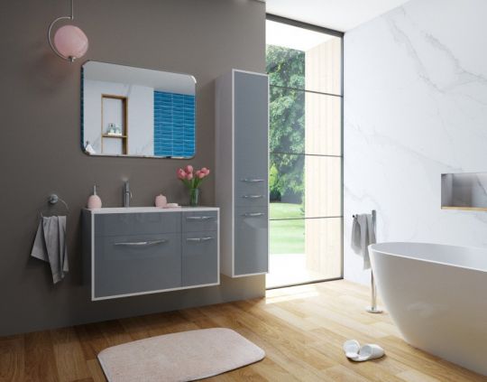 Подвесной шкаф-пенал Эстет Barcelona 35 ФР-00003588 схема 2