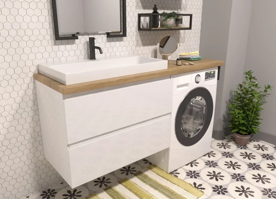 Подвесная тумба под умывальник Malibu Luxe 1550х500 ФР-00007113