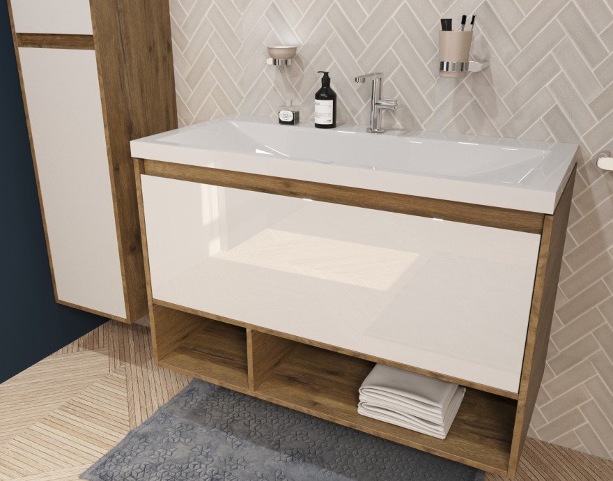 Изображение Тумба с раковиной Эстет Monaco Wood 100 ФР-00010686