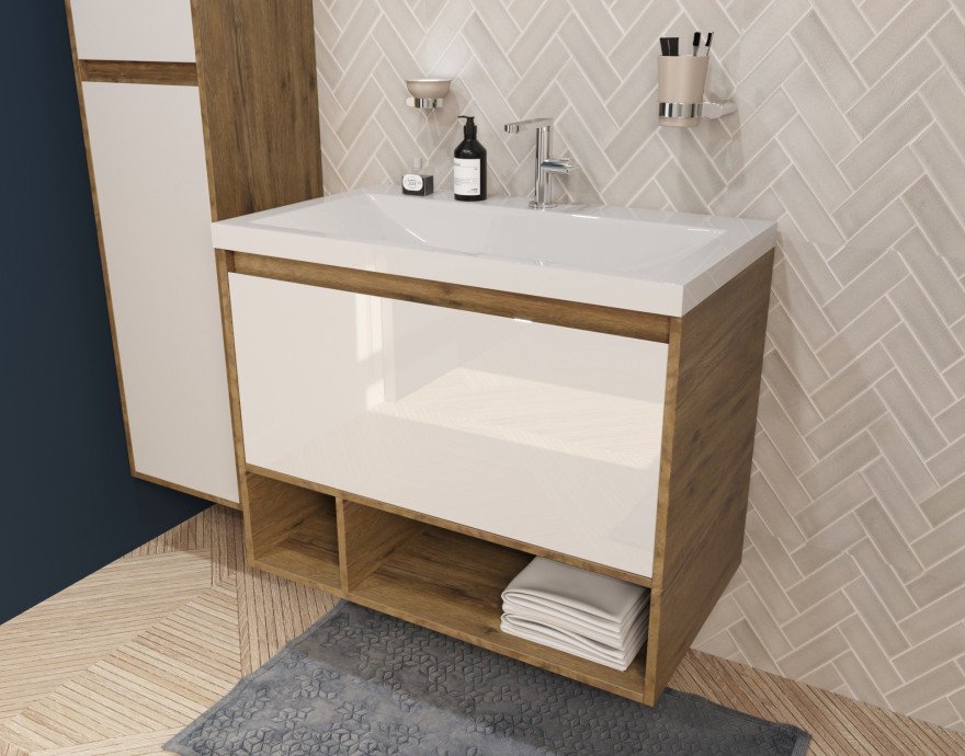 Изображение Тумба с раковиной Эстет Monaco Wood 80 ФР-00010683