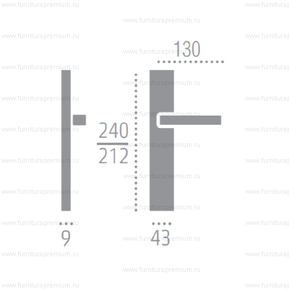 Ручка на планке Extreza Hi-Tech Perla 114 PASS PL13
