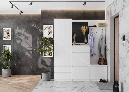 Тумба 1-ств. "Бьянко" Белый лофт