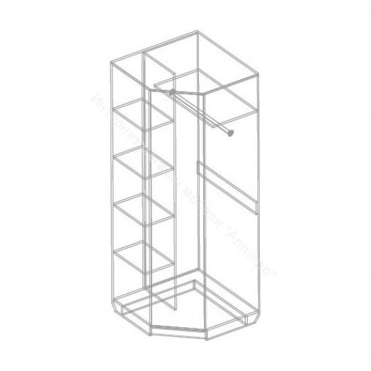 Шкаф угловой "Бьянко" Белый лофт