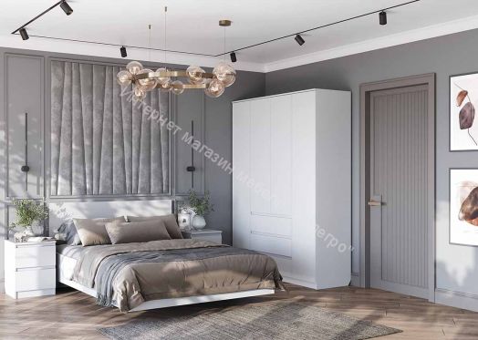 Кровать "Бьянко" | каркас 1200х2000 Белый лофт