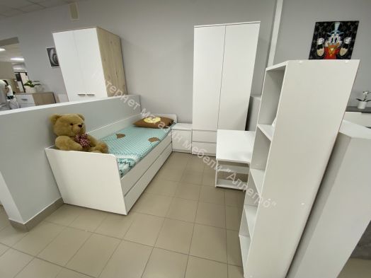 Кровать с 2 ящиками "Бьянко" 800х2000 Белый лофт